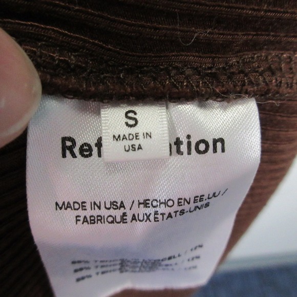 Reformation Bodycon Midi Tube Dress S Brown Ribbed Knit Minimalist Casual 314 - Picture 3 of 12